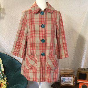 Ivy Jane Plaid Swing Coat